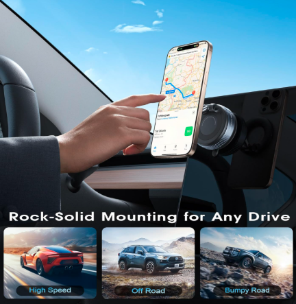 360° Magnetic Vacuum Car Phone Holder - Multifunction Car Mount Stand Adjustable
