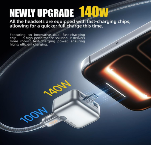 140W Smart Auto Type C Charging Eject Adapter