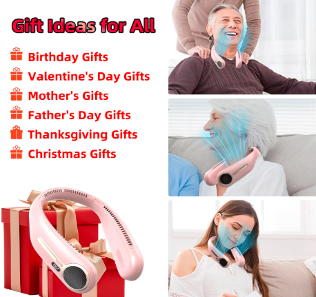 Portable Rechargeable Neck Fan – Hands-Free Cooling with Strong Airflow